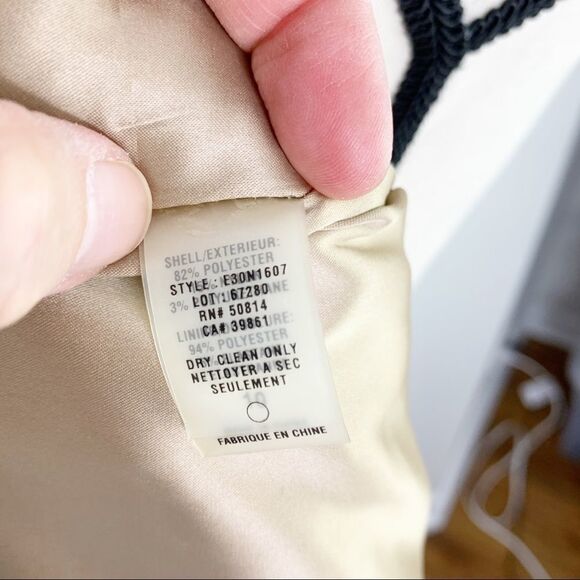 Tahari Scoop Neck Sleeveless Gold Brocade Sheath Dress w/Organza Trim NWOT Sz 10 - Picture 16 of 16